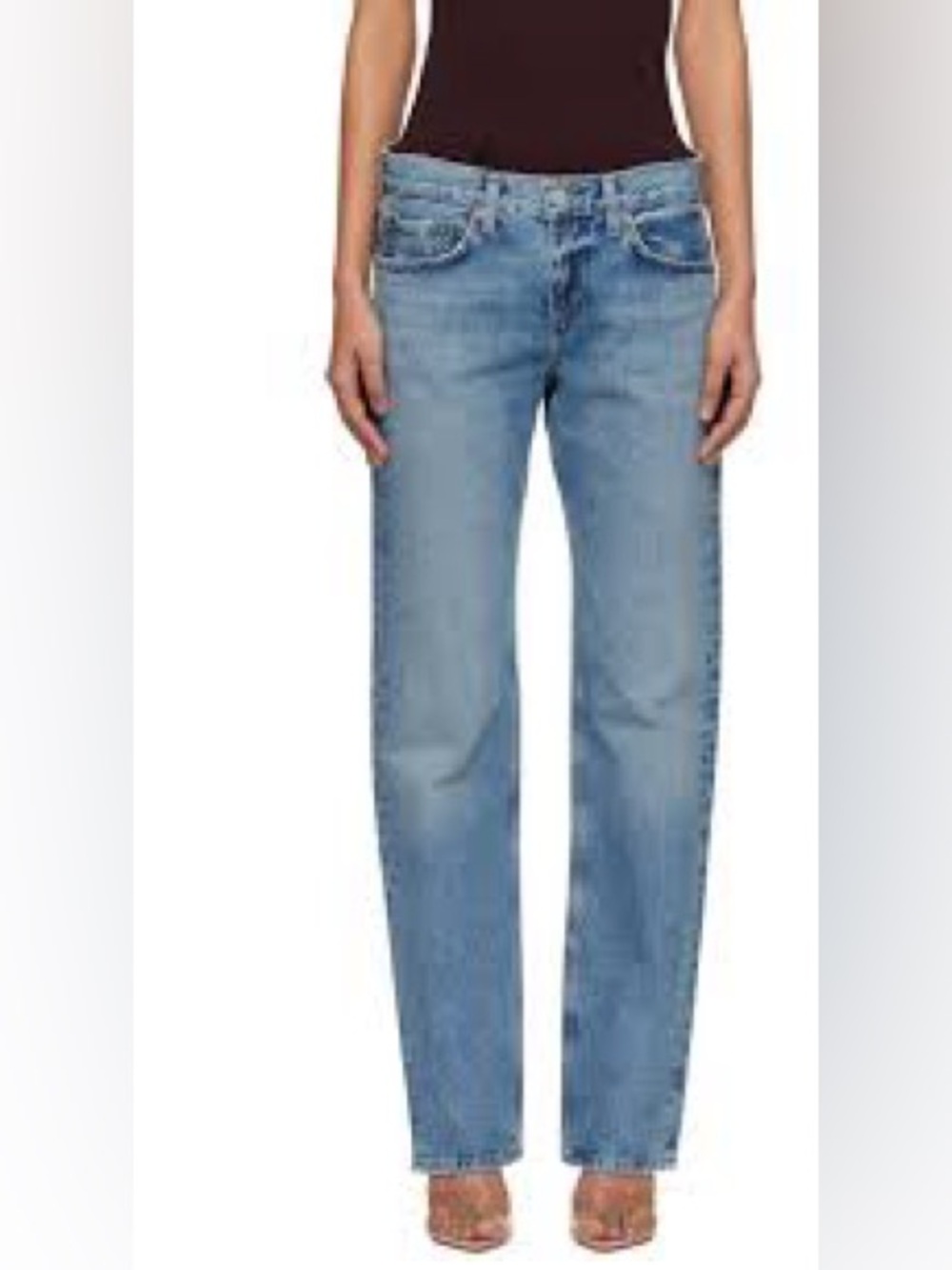 Agolde Women's Straight Leg Jeans in Medium Blue Wash
